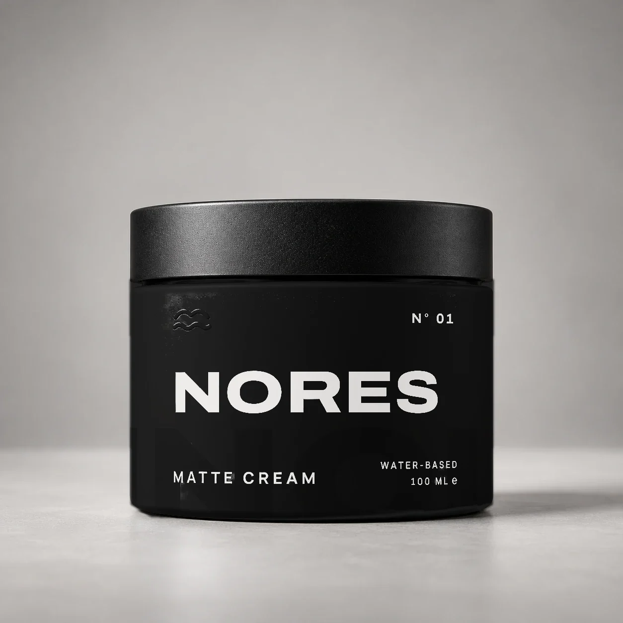 NORES N° 01 Matte Cream jar, front view